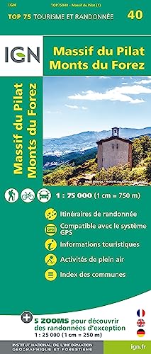 Massif du Pilat - Monts du Forez (TOP 75, Band 75040)