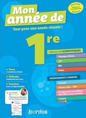 Mon Année de 1re Spécialités Sciences + Enseignements communs von BORDAS