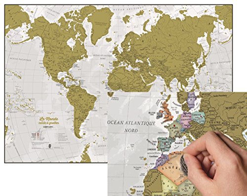 Monde à gratter wall map Monde à gratter wall map