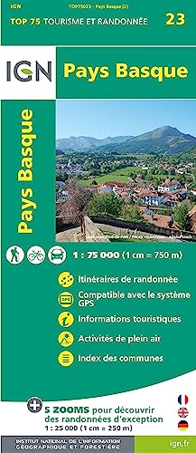 Pays Basque (TOP 75, Band 75023) von IGN-Frankreich