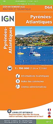 Pyrénées-Atlantiques (721343) (Routier France départementale, Band 721343) von Institut Geographique National