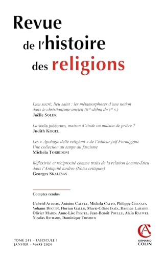 Revue de l'histoire des religions - Nº1/2024: Varia