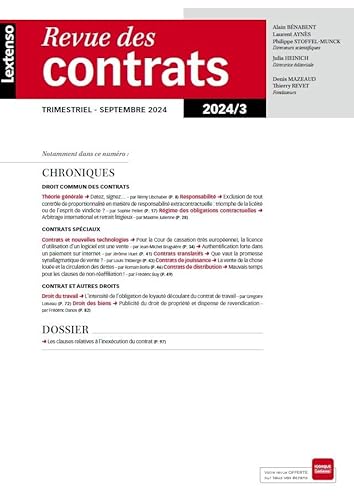 Revue des contrats N°3-2024 von LGDJ