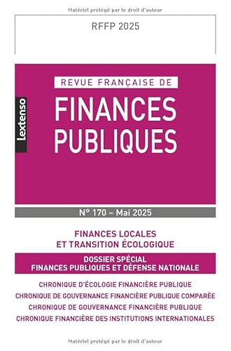 Revue française de Finances Publiques 170/2025 Revue française de Finances Publiques 170/2025 von LGDJ