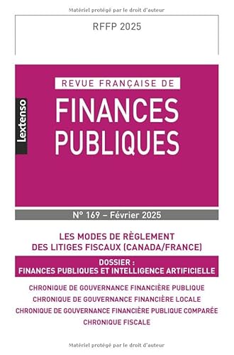 Revue française de Finances Publiques n° 169-2025 Revue française de Finances Publiques n° 169-2025 von LGDJ