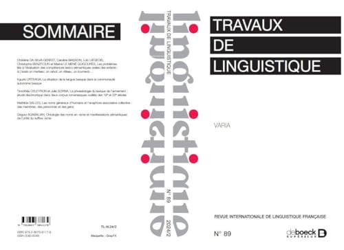 TL n° 89 - Varia TL n° 89 - Varia von DE BOECK SUP