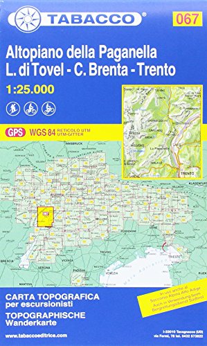 Wanderkarte 067 Altopiano della Paganella-C.Brenta-L.di Tovel: 1:25000 (Carte topografiche per escursionisti, Band 67) von Tabacco editrice