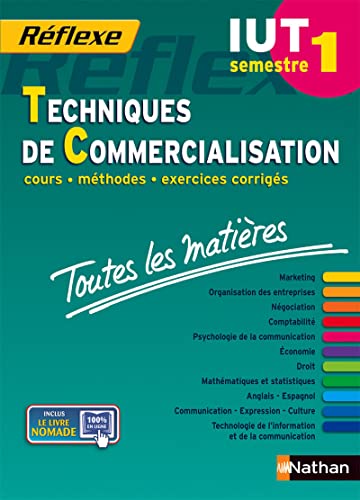 Toutes les matières IUT Techniques de Commercialisation - Semestre 1