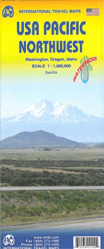 USA Pacific Northwest 1 : 1 000 000: Washington, Oregon, Idaho. Seattle. Waterproof