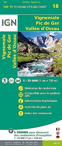 Vignemale.Pic de Ger.Vallée d'Ossau (TOP 75, Band 75018) von IGN-Frankreich
