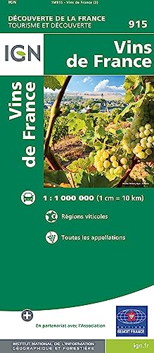 915 Vins de France (Weinanbaugebiete): 1/1 000 000 (Découverte de la France, Band 915)