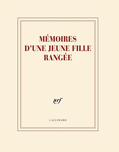 Papeterie Gallimard Cahier Blanc"Memoires d'une Jeune Fille Ran von GALLIMARD
