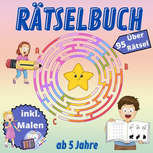 Rätselbuch ab 5Jahre: 2 in 1 Rätselbuch. Ein Konzentrations und Lernbuch um spielerisch die ersten Übungen für die Schule beizubringen. Labyrinth, ... und Jungen. (Lernbücher für Kinder, Band 3) Rätselbuch ab 5Jahre: 2 in 1 Rätselbuch. Ein Konzentrations und Lernbuch um spielerisch die ersten Übungen für die Schule beizubringen. Labyrinth, ... und Jungen. (Lernbücher für Kinder, Band 3) von Independently published