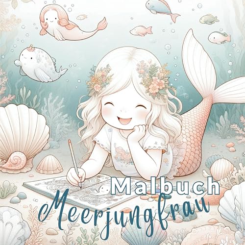Malbuch Meerjungfrau - Mein zauberhaftes Ausmalbuch: 55 kreative Ausmalvorlagen für Mädchen ab 5 Jahre.