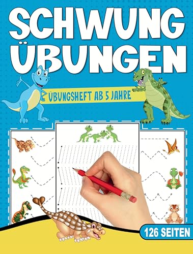 Schwungübungen Übungsheft - Das kindgerechte Dinosaurier Vorschulbuch.: Ideal für Kindergarten, Vorschule und Grundschule. von tredition