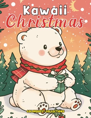 Kawaii Christmas: Cute and Adorable Kawaii Holiday Coloring Book for All Ages (Bold & Easy Christmas Coloring Books) von Independently published