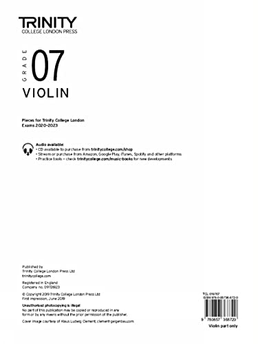 Trinity College London Violin Exam Pieces 2020-2023: Grade 7 (part only) von Trinity College London