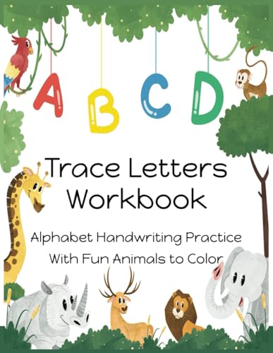 ABC Animal Adventures Letter Tracing Workbook: Alphabet hand writing practice with fun animals to color for children 2 years and up von Independently published