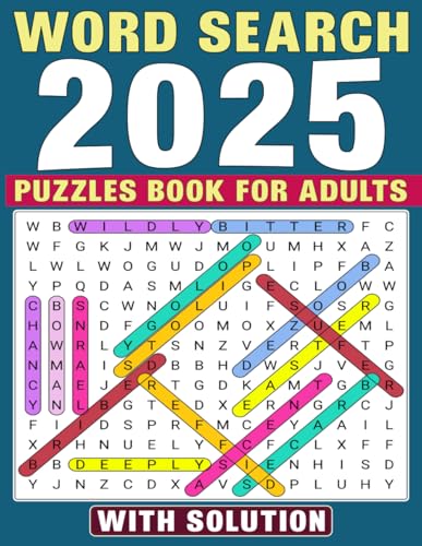 2025 Word Search Puzzles Book For Adults with Solution von Independently published
