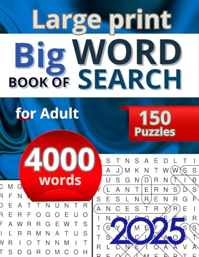 BIG Book of Word Search for Adults Large Print Puzzle: 4000 New Words, Large Print for Adults – Relaxing Puzzles with Interesting Themes to Relieve Stress BIG Book of Word Search for Adults Large Print Puzzle: 4000 New Words, Large Print for Adults – Relaxing Puzzles with Interesting Themes to Relieve Stress von Independently published