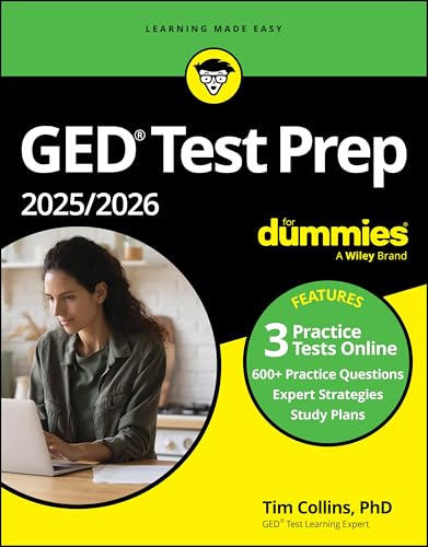 GED Test Prep 2025/2026 For Dummies: Book + 3 Practice Tests Online (For Dummies (Career/Education)) von For Dummies