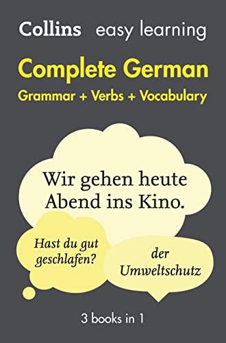 Easy Learning German Complete Grammar, Verbs and Vocabulary (3 books in 1): Trusted support for learning (Collins Easy Learning) von Collins