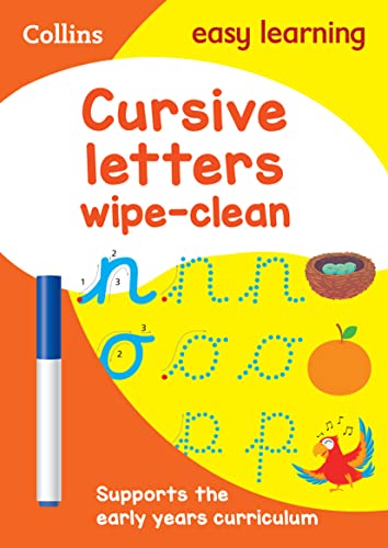 Cursive Letters Age 3-5 Wipe Clean Activity Book: Ideal for home learning (Collins Easy Learning Preschool)