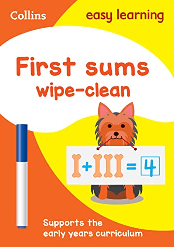 First Sums Age 3-5 Wipe Clean Activity Book: Ideal for home learning (Collins Easy Learning Preschool)