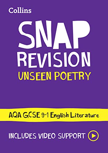 AQA Unseen Poetry Anthology Revision Guide: Ideal for the 2025 and 2026 exams (Collins GCSE Grade 9-1 SNAP Revision)