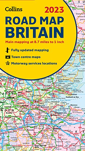2023 Collins Road Map of Britain: Folded Road Map (Collins Road Atlas) von Collins