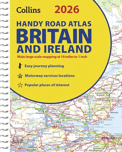 2026 Collins Handy Road Atlas Britain and Ireland: Clear and detailed map of Britain and Ireland in handy A5 size with spiral binding (Collins Road Atlas) von Collins