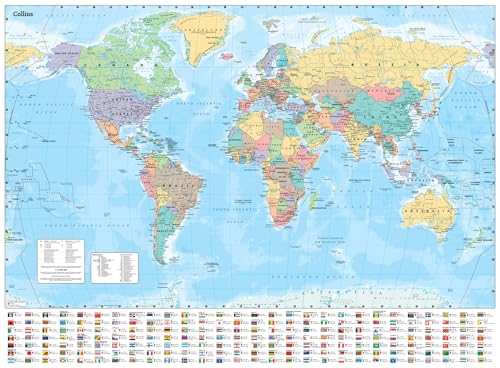 Collins World Wall Paper Map von Collins