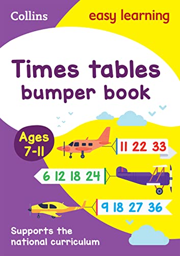 Times Tables Bumper Book Ages 7-11: Prepare for school with easy home learning (Collins Easy Learning KS2) von Collins