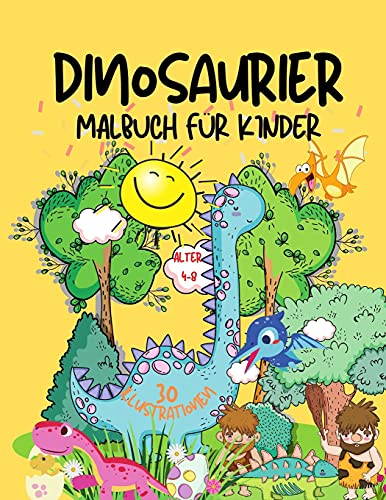 Dinosaurier-Malbuch für Kinder: Tolles Geschenk für Jungen und Mädchen, Alter 4-8 Jahre