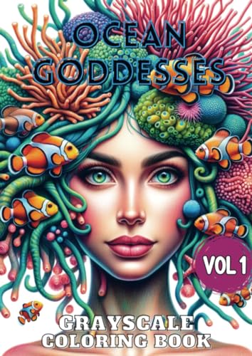 Ocean Goddesses Vol 1: Grayscale Coloring Book von Brave New Books