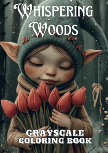Whispering Woods: Grayscale Coloring Book