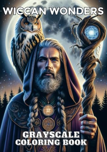 Wiccan Wonders: Grayscale Coloring Book