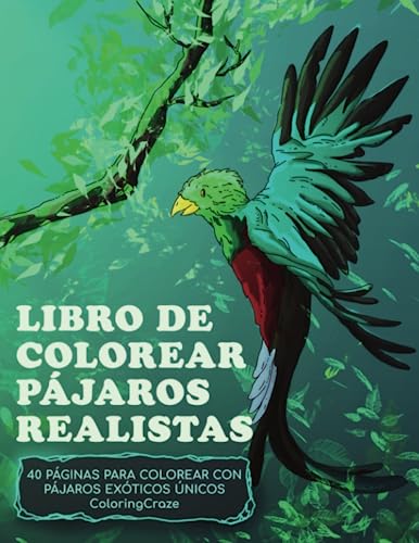 Libro de colorear Pájaros realistas: 40 páginas para colorear con pájaros exóticos únicos (Vida salvaje realista, Band 1) von ColoringCraze.com