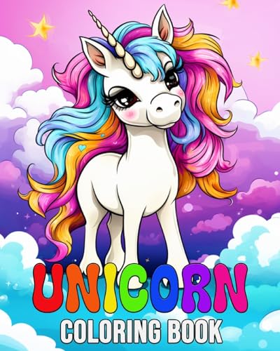 Unicorn Coloring Book: 50 Cute Images to Color for Kids von Blurb
