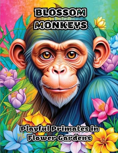 Blossom Monkeys: Playful Primates in Flower Gardens von ColorZen