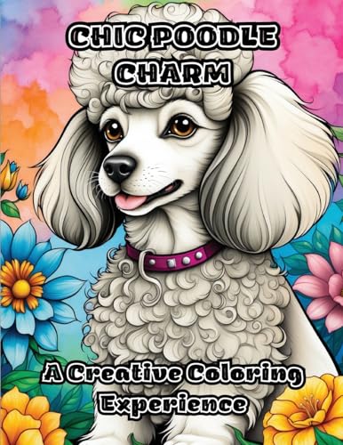 Chic Poodle Charm: A Creative Coloring Experience