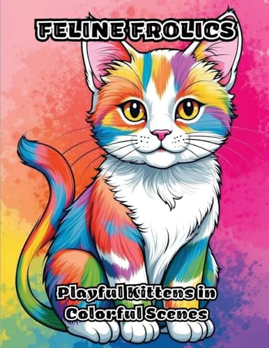 Feline Frolics: Playful Kittens in Colorful Scenes von ColorZen