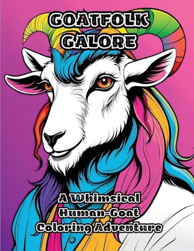 Goatfolk Galore: A Whimsical Human-Goat Coloring Adventure