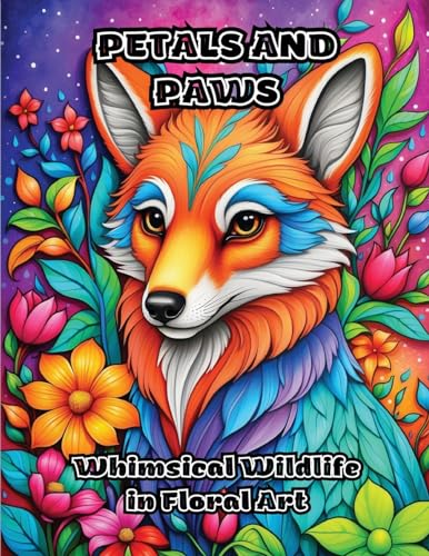 Petals and Paws: Whimsical Wildlife in Floral Art von ColorZen