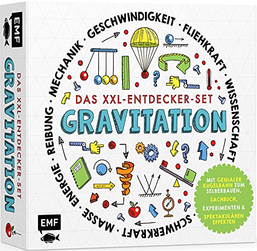 Das XXL-Entdecker-Set – Gravitation: Mit genialer Kugelbahn zum Selberbauen, Sachbuch, Experimenten und spektakulären Effekten: Modell im Set: ... Trichter, Pendel, Schrauben und vielem mehr von Edition Michael Fischer / EMF Verlag