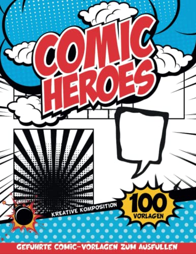 Blanko Buch Comic: Comic-Papier Mit Panel-Effekten, Um Kindern Zu Helfen, Die Nicht Unbedingt Comics Zeichnen | Jungen 6 Jahre Geschenkideen