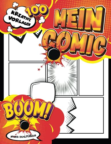 Cartoons Zeichnen Lernen: Erstellen Sie Ihre eigenen Comics Leeres Comic-Buch Zeichnen Sie Ihre eigenen Comic-Strips für Teenager, Kinder und ... verschiedenen Vorlagen | Leeres Anime-Buch von Independently published