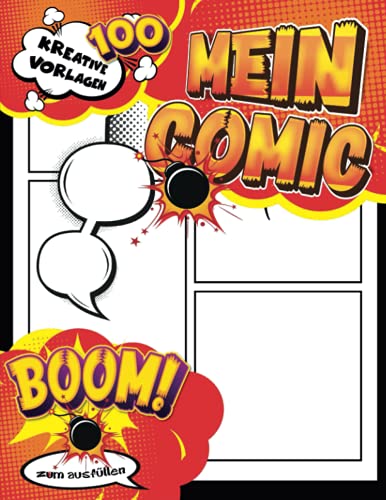 Comic Buch Zeichnen Kinder: Comic Selber Zeichnen Blanko Buch Geschenk für Comic Fan, Erwachsene & Kinder (A4 Comic Hefte) von Independently published