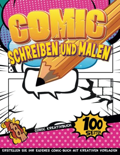 Comic Kreatives Buch Für Kinder 8 Jahre: Comic Fun Kids Crafts Zum Üben Des Schreibens Und Zeichnens Mit Geführten Panels Und Sprechblasen |