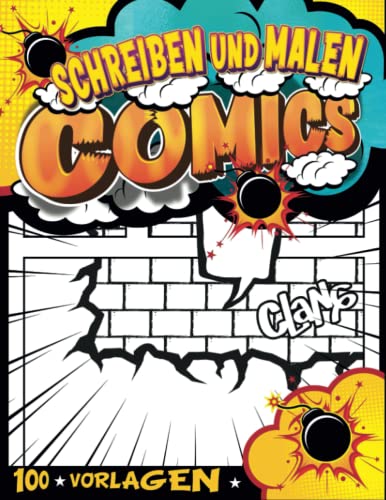 Comic Kreatives: Strip-Vorlagen Zum Schreiben Und Zeichnen Von Comics Lernen | Füllen Sie Comic-Versorgungsmaterialien Aus